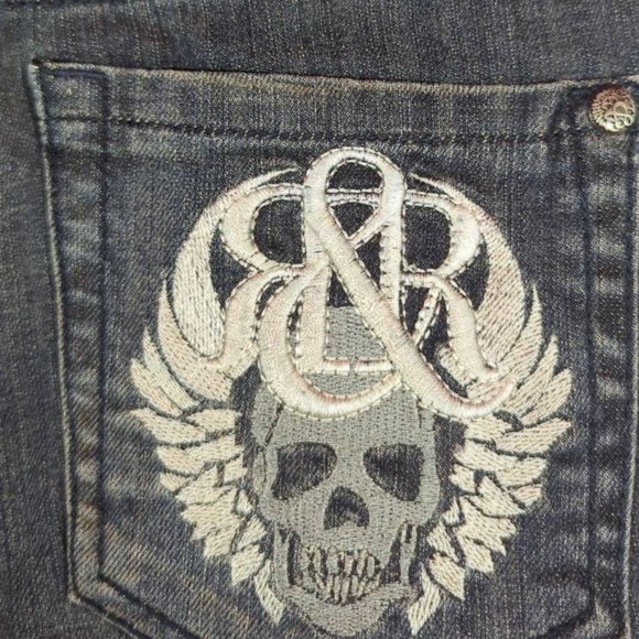 VIP Rock & Republic Faded Black Jeans, Size 26, 31 Inseam Bootcut New with Tags - Picture 5 of 14